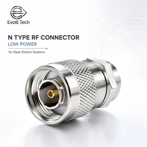 Low Power N Type Male RF Coaxial Connector 50 Ohm DC-11GHz with Gold-Plated Copper Pin for Telecom Base Station Systems