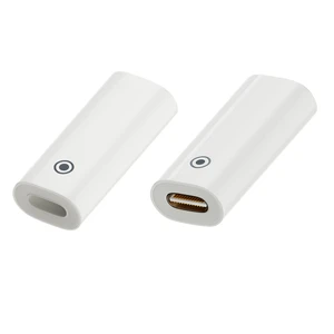 Brand New Charging Adapter for iPhone Pencil Type-C USB-C 8-Pin Female-Female Plug Converter OTP White Smart Connector