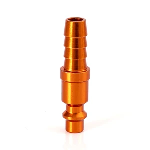 OEM ODM CNC Machined Anodized High Pressure Corrosion-resistant Aluminum Hose Barb Quick Connect Plug ISO9001 Certified For