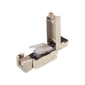 Straight RJ45 Data Fastconnect Plug 4 Pin 8 Pin Industrial Metal Straight Ethernet RJ45 Connector CAT5E Profinet RJ45 Plug