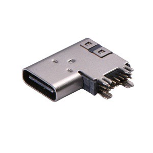 USB-20C-F-14CDH Upright Angle USB Type C Female Connector 14 Position USB Connector