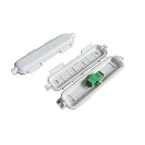 Fiber Optic Equipment Outdoor Drop Cable FTTH Fiber Optic Splice Box Cable Joint Fitting Kit for Mounting SC Adapters