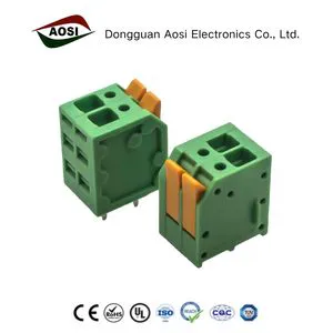 AOSI Factory 3.5mm Pitch Screwless Spring Press Type Terminal Block KF208V-350-2P-24P Spring Push-down PCB Connector
