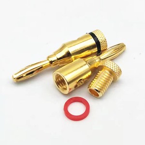 Gold-Plated 4MM Banana Head Audio Plug Socket Speaker Cable Connector Banana Tip Connectors Zoysun Brand 30-120 Days Warranty