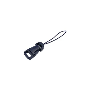 Vicsound Quick Release Universal Detachable Waterproof Camera Accessory Mini Black PVC Buckle Lanyard Key Ring Hanging Strap