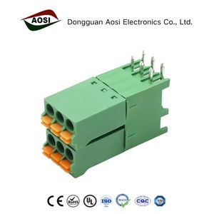 AOSI Terminal Block Female Plug Screw-In 10A 2-24 Pin Brass Contact Nylon Housing Multi Plug Connector PCB Automotive Power