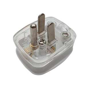 Reliable White 3-Prong US Power Plug Socket With 2 Flat Pins and 1 Round Ground 10A 250V For Home and Office Electronics