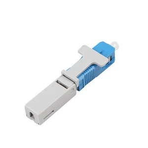 NiuBen FTTH Simplex SC-UPC Optical Fiber Quick Connector Leather Cable Cold Splice Blue Telecom Grade Epon/GPON NB-C02 Network