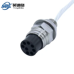 YDG YDG-MMC Marine Robot Customized Cable One Pull One Deep Water Subconn Mini Circular Underwater Connector Brass Gold Plating