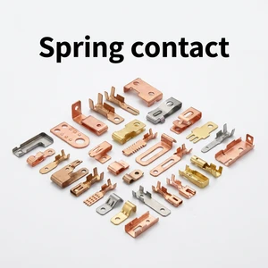 Custom Made OEM Precision Metal Stamping Clip Parts Brass Copper Stainless Steel Battery Electrical Flat Leaf Spring Contacts
