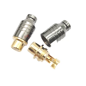 Gold-plated Copper Contact RCA Female Lotus Plug with Small Hole and Tail 5MM Gun Color BX Model BX-RP103 1P