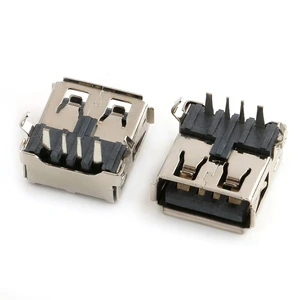 USB A Connector socket 90 degree 13.7mm high current Female usb connector conector de carga usb