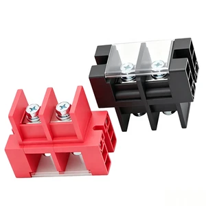180A 600V DC Wall Mount Panel Feed Through Terminal Block 2 Pin Lithium Connector