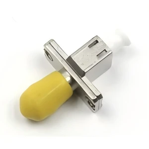 Convenient Connector Accessories Single-Mode Fiber Coupler Telecom-grade Optical Fiber to Metal Adapter with Flange Connector