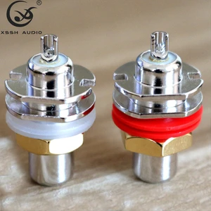 Wire Terminal RCA Socket Adapter YIVO XSSH OEM ODM DIY HIFI High-end Rhodium Plated Audio Video RCA Female Connector for Cable