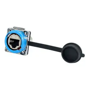 Durable IP68 Waterproof RJ45 CAT6 Connector Zinc Alloy Housing Nylon PA66 8P8C Socket Embedded Panel Mount for Marine Outdoor