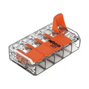 Original Brand Quick Connect Wagos Terminal Block Connector 450V 32A PA66 Material Power Distribution for 4mm Wire Model 221-415