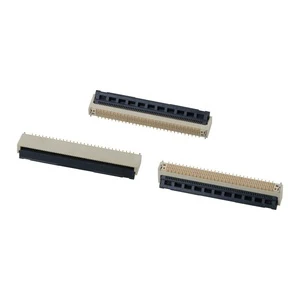 Ultrathin 0.5mm pitch backflip type ZIF fpc connector Right Angle SMT 4-40pin Bottom Contact ffc fpc connectors