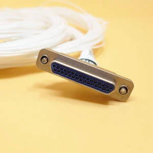 J30J Micro D-sub 31 Pins Rectangular Connector Aluminum ROHS Certified 1500mm White AFR-250 Cable Conductive Oxidation Plating
