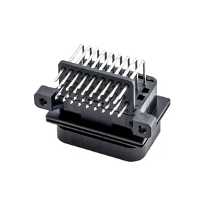 Jiefond 6437288-2 34-Pin Automotive Waterproof 6A Nylon Male/Female Connector Right-Angle Wire-to-Board Header With Locking Slot