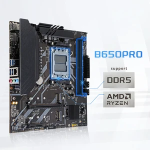 AMD Micro ATX B650 PRO BLACK Desktop Motherboard AMD B650 Chipset AM5 for 7000/8000 Series Processors DDR5 Double MAX 96GB M.2