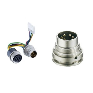 Lumberg M16 Male12pin 160V IP40 SGV120 Circular Connectors with Threaded Joint Back Side Mounting Solder Terminals
