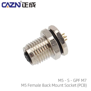Factory Wholesale 3 4pin Panel Mount Waterproof Circular Connector M5 Connector Pcb Type Connector