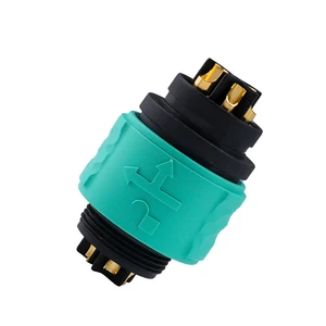 OEM Design E-Bike Battery M25 2+16 DIN Connector 10A Copper Quick-lock Fireproof Waterproof Plug Socket Bayonet Connectors