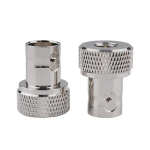 Nickel Plated BNC Female Jack Hembra to SMA Female Jack Hembra RF Adapter Converter Coaxial Connector for Two-Way Radio