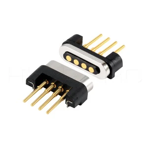 HytePro Straight Male Female 4 Pin Pogo Pin Magnetic Electronic Usb Connector for Pcb