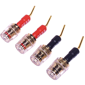 CNCESS CESS-162 High Quality Universal Pin Banana Plug to 4mm Female Banana Jack/Speaker Pack of 4 (Screw Type)