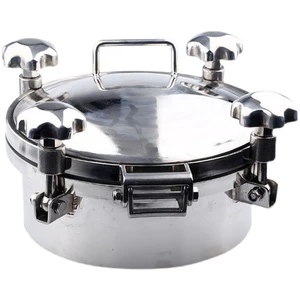 Food Grade Sanitary Stainless Steel 304 316L Round Manway Cover Tank Manhole with Pressure Seal