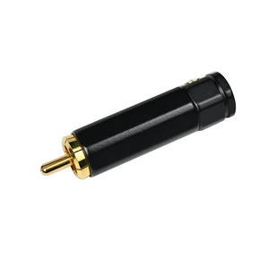 Custom AV Video Audio Cable Connector High End Metal Male Female Gold RCA Plug