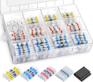 Waterproof Electrical Splice Terminals Supplier's Insulated Plastic Materials With Heat Shrink Connectors Solder Seal Butt Type