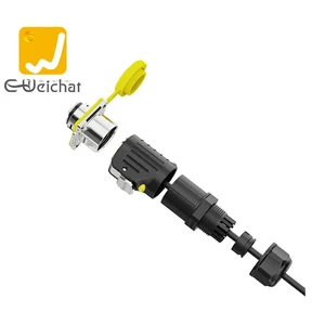 High Quality IP68 Waterproof RJ45 Connectors Cable Male Female Assembly Panel Ethernet PBT Housing Push Lock 1900 Mating Cycles