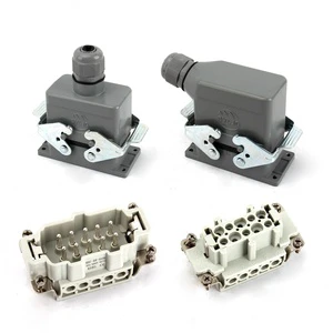 BYLJQ Hot Selling HDC-HE012 Heavy Duty Industrial Power Cable Connector Brass Contacts Aluminum Housing Male/Female For PCB
