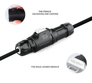 Cnlinko LP-16-2 Pin Metal Wiring IP68 Screw Circular Waterproof Aviation Plug Connectors