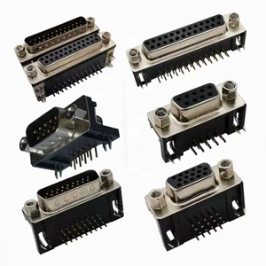 Gold-Plated 9 15 25 37-Pin VGA D-Sub DB15 HDR-15 Double & Triple Row PCB Solder Screw Female & Male D-Sub Connectors