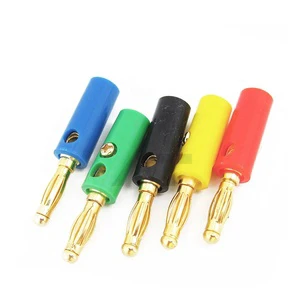 JIALUN 4MM Power Connector With Screw Gold Plated Zinc Alloy Banana and Tip Plugs