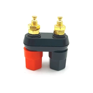Gold Plated 2-Way 4MM Banana Plug Binding Post Video Speaker Terminal Connectors
