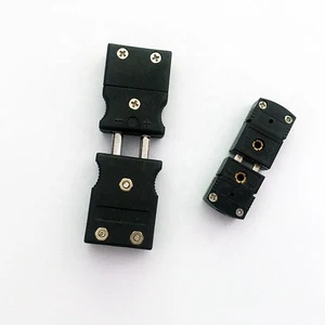 K-Type J-Type Thermocouple Temperature Measuring Plug Socket Customized Solid Pin Connector Set Male Female Plug