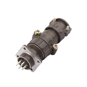 Huadespace Aviation Receptacle Male Pins Plug Socket P20K11Q Series 7-Pin Circular Connectors Front Mounting Straight Elbow New