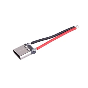 USB Type-C 2Pin Female Connector Add Welded Wire
