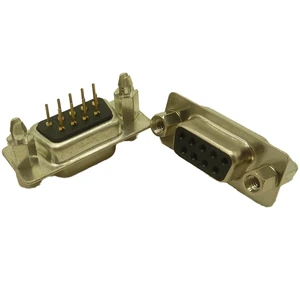 Plated DB9 PCB Mounting Female D-SUB Connector 9pin Gold Silver Adapter Automotive Rs232 Db9 Female 3 Lead Ecg Male Female Pin