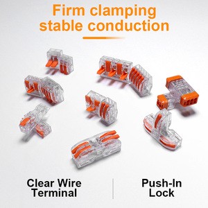 Wire Butt Connector Spring Push Type Lever Splice Docking Wire Terminal Quick Wiring Fast Cable Connector