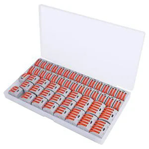 50 PCS Lever Nut Wire Connector Kit 28-12 AWG Insulated Terminal Blocks for Quick Electrical Splicing Distribution
