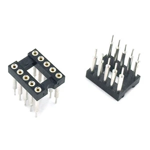 PH2.54mm Female Header H3.0 L13.7mm Socket Round IC 180 Degree Double Row the Second Pin Plug Hole Wire-to-Board PBT