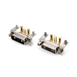 7W2 Right Angle Male for PCB,POWER D-SUB 7W2 Plug,High Quality 7W2 Connector,High Current D-SUB 7W2 Male DIP Connector
