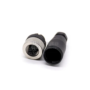 M12 Series 5Pin Female Aviation Connector D Code Screw Termination Cable Connector M12 Female Plug