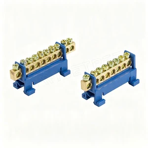 High Quality Brass Ground Terminal Block Earth and Neutral Bar Electrical Wiring Connector for Distribution Panel Board